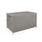 Gray Woven Paper Rope Storage Chest with Hinged Lid & Integrated Handles